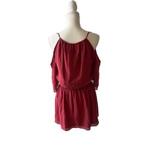 BCBGENERATION Red Cold Shoulder Dress Size Small NEW